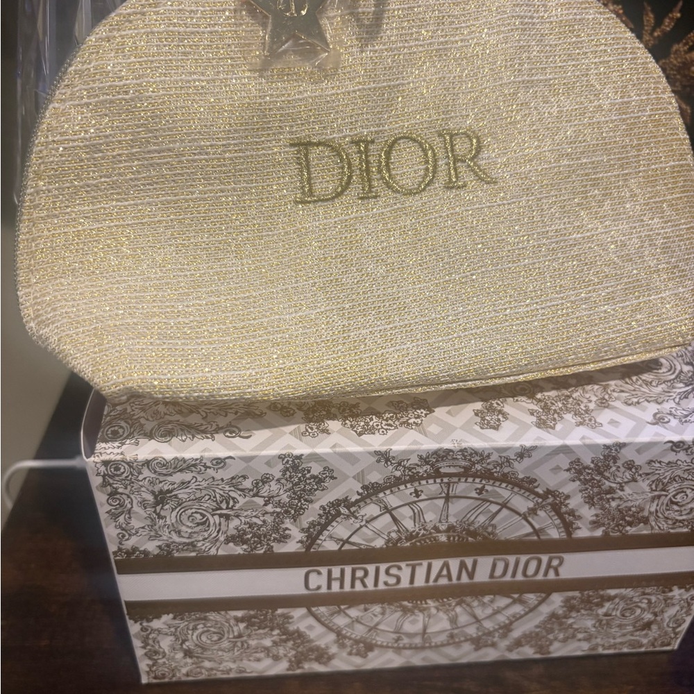 Dior Gold Cosmetic Bag